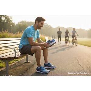 Saucony Omni 16‎ Running Shoes Womens Size 11.5 Blue Gray